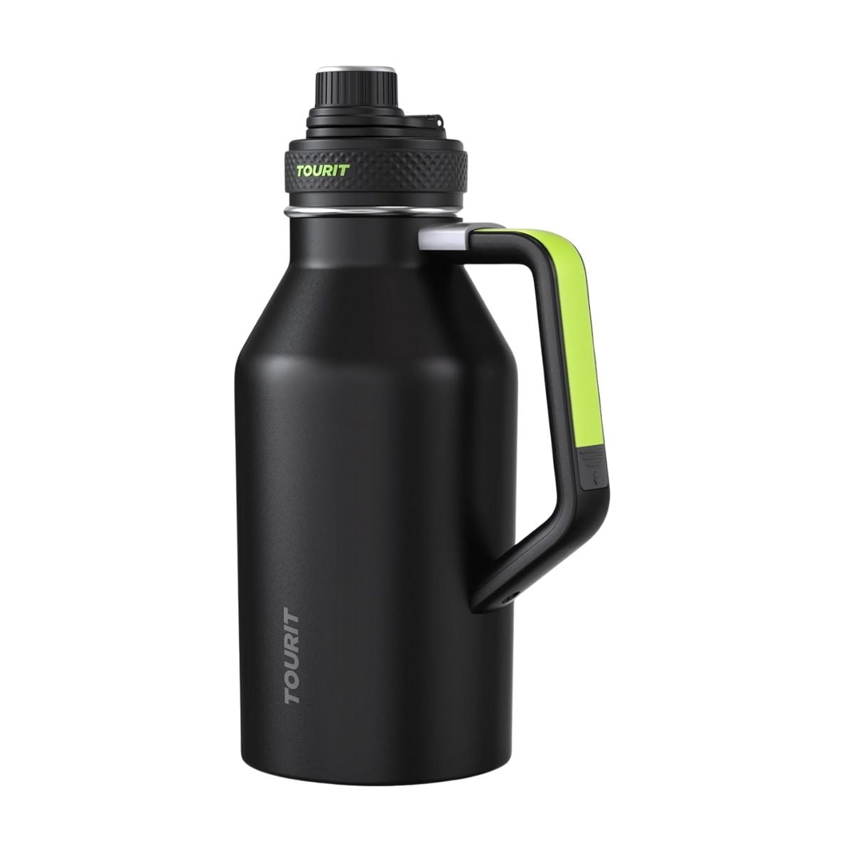 Tourit Botella De Agua Térmica Deportiva Anti Derrames Con Asa 64oz- Negro