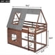 thumbnail image 3 of Cama doble de madera con techo, escalera y deslizador, 3 of 6