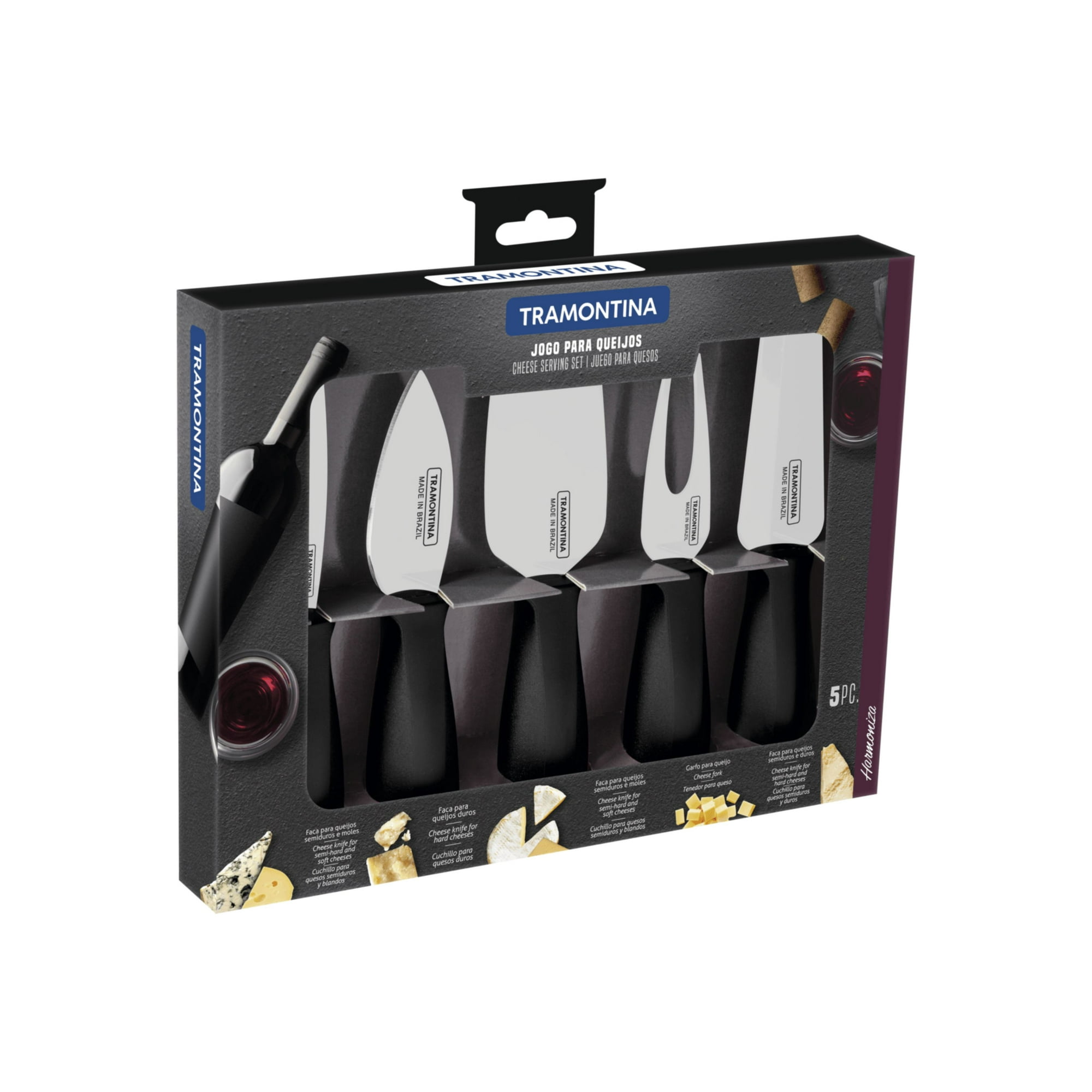 Tramontina - Juego Para Quesos Harmoniza Acero Inoxidable 5 Piezas