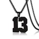 thumbnail image 1 of 1pc Stylish Stainless Steel Men's Athletes Number Pendant Necklace - Perfect for Baseball, Basketball, and Football Teams - Long Chain Necklace with Sports Number - Ideal Gift for Boys, 1 of 5