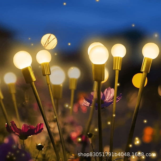 1pc Solar Outdoor Waterproof Firefly Lamp Courtyard Garden Layout Atmosphere Decoration Creative Outdoor Lawn Plug Lamp