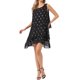 thumbnail image 1 of INSPIRE CHIC Vestidos de Chifón sin Mangas para Mujer Cuello Redondo Estampado Metálico en Lámina Vestido en Capas Fluido para Fiesta Bodas Conjuntos S Negro, 1 of 6