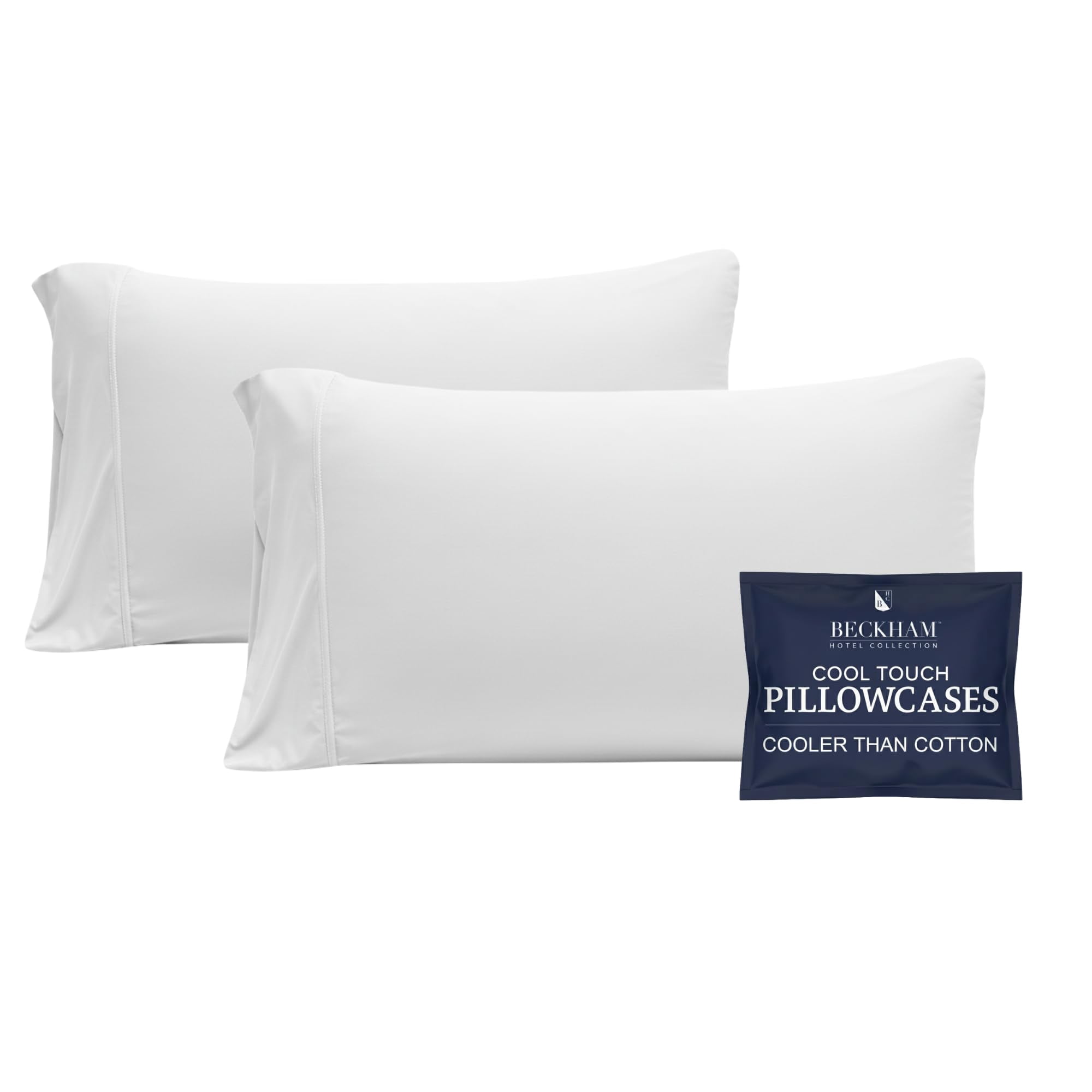 Beckham Hotel Collection - Fundas De Almohada Beckham Hotel Tamaño King, Efecto Refrescante, Set De 2, Blancas