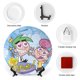 thumbnail image 3 of Los padrinos mágicos Plato decorativo de porcelana fina (bone china), plato decorativo de cerámica para hogar, oficina, soporte de pared, platos decorativos para dormitorio - 6 pulgadas (15 cm), 3 of 6