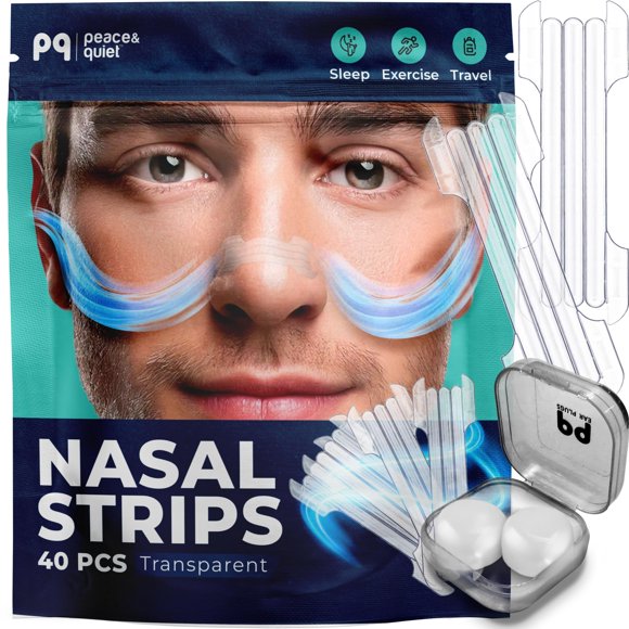 Tiras Nasales Peace&Quiet PQ 40 Transparentes