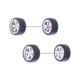 thumbnail image 3 of Piezas De Repuesto De Aleación De Ruedas A Escala 1/64 Para Modelos De Coches Coleccionistas RC Truck Argent, 3 of 5