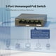 thumbnail image 2 of Conmutador PoE Tenda TEG1105PD de 5 puertos Gigabit con 4 PoE+ a 30 W, 2 of 3