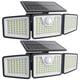 thumbnail image 1 of Luces solares daphino 2500LM para exteriores con sensor de movimiento, 2 unidades, 1 of 8