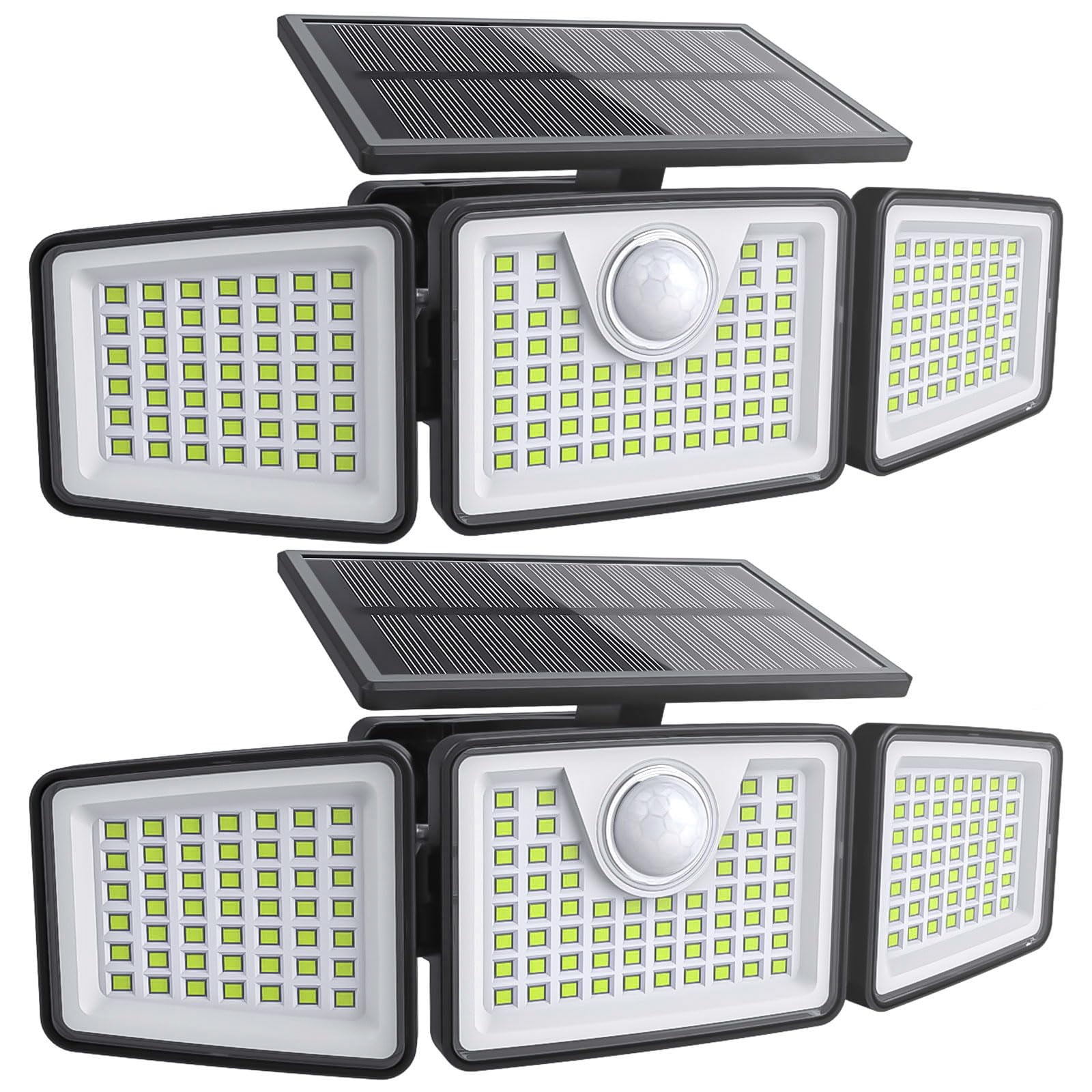 Luces Solares Daphino 2500lm Para Exteriores Con Sensor De Movimiento, 2 Unidades