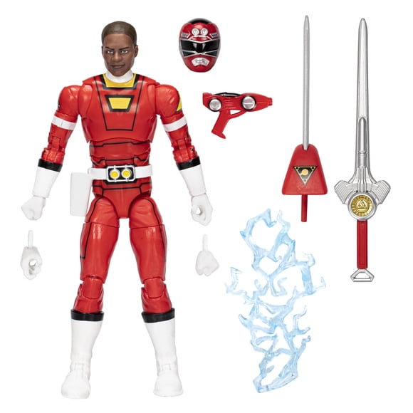 Figura de acción Power Rangers Lightning Turbo roja 15 cm