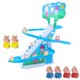 thumbnail image 4 of Juguetes De Pista Eléctrica, Pista De Carreras, Tobogán, Escaleras, Juguetes Montessori Para Bebés, Juguete Interior, 6 Cerdos, 4 of 5