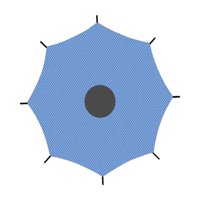 Magideal - Cubierta De Sombra Para Trampolín, Cubierta De Protección Solar Para Trampolín, Cubierta Protectora Para Trampolín, Tela Oxford, Dosel Para Trampolín 12 Pies