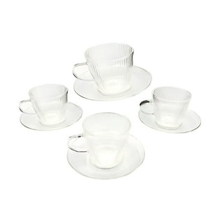 Disparo - Set 4 Tazas Con Platillo 110Ml Espresso Glasso