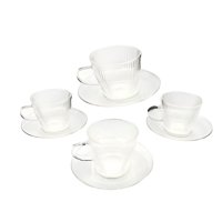 Disparo - Set 4 Tazas Con Platillo 110Ml Espresso Glasso