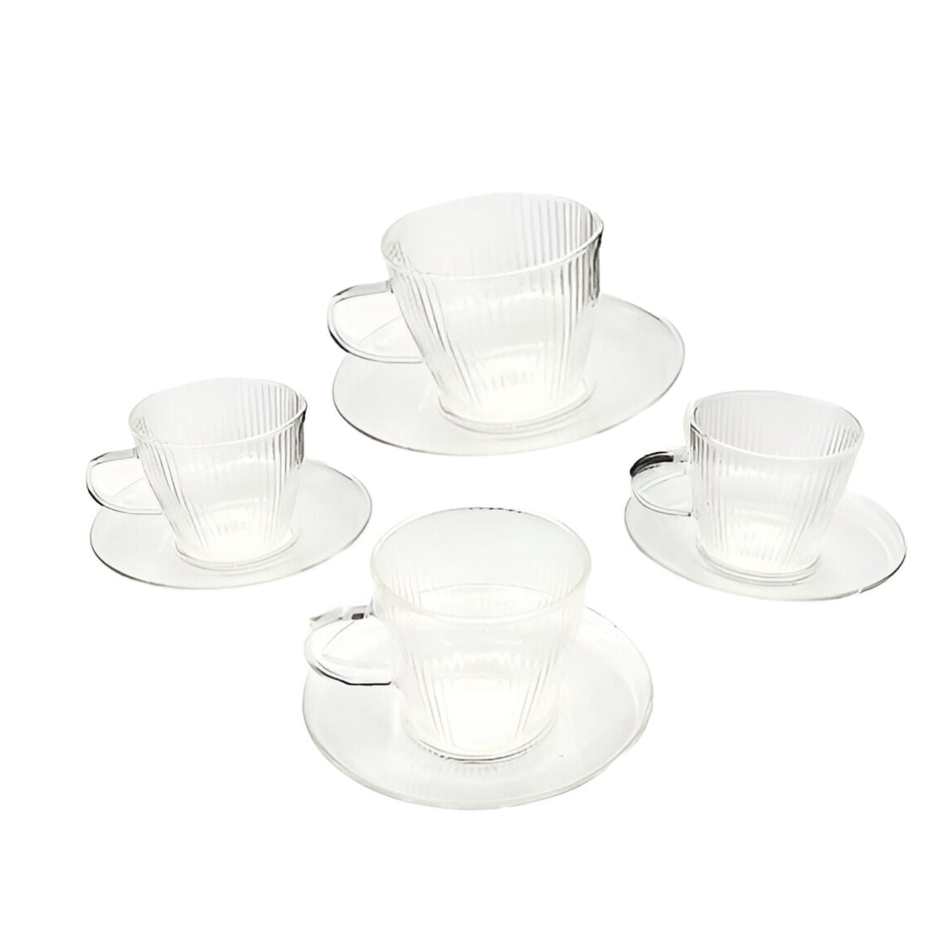 Disparo - Set 4 Tazas Con Platillo 110ml Espresso Glasso