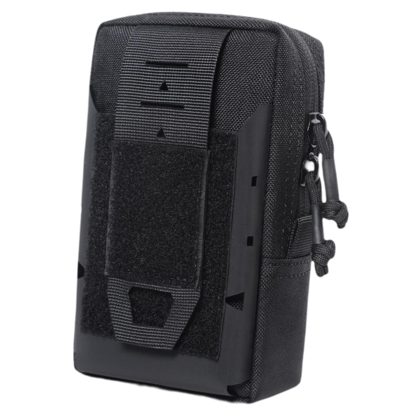 Magideal - Bolsa Resistente , Bolsa De Herramientas, Bolsillo Pequeño Para Teléfono, Riñonera Multifunción, Paquete De Chaleco Para Hombres Que Esca Negro