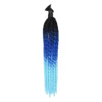 Ioensy - Casco Coletas Con Ventosa Cosplay Peluca Para Bicicleta Bicicleta Negro Azul