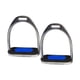 thumbnail image 1 of 2x estribos para montar a caballo, estribos de aluminio, herramienta para deportes ecuestres, estribos ligeros para niños, estribos antideslizantes de azul, 1 of 5