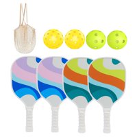 Magideal - Juego De Raquetas De Pickleball, Raquetas De Pickleball, Entrenamiento Ligero Portátil, 4 Bolas De Pickleball Para Principiantes, Uso En Interiores Y