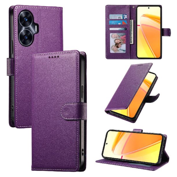 Funda para FOXDOCK Realme C55– Cuero Premium, 3 ranuras para tarjetas, Protección contra impactos