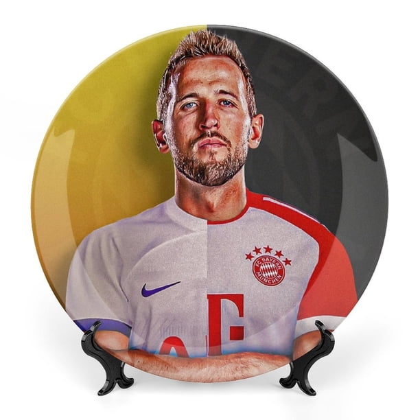 Harry Kane Plato decorativo de porcelana fina (bone china), plato decorativo de cerámica para hogar, oficina, soporte de pared, platos decorativos para dormitorio 15 cm (2)