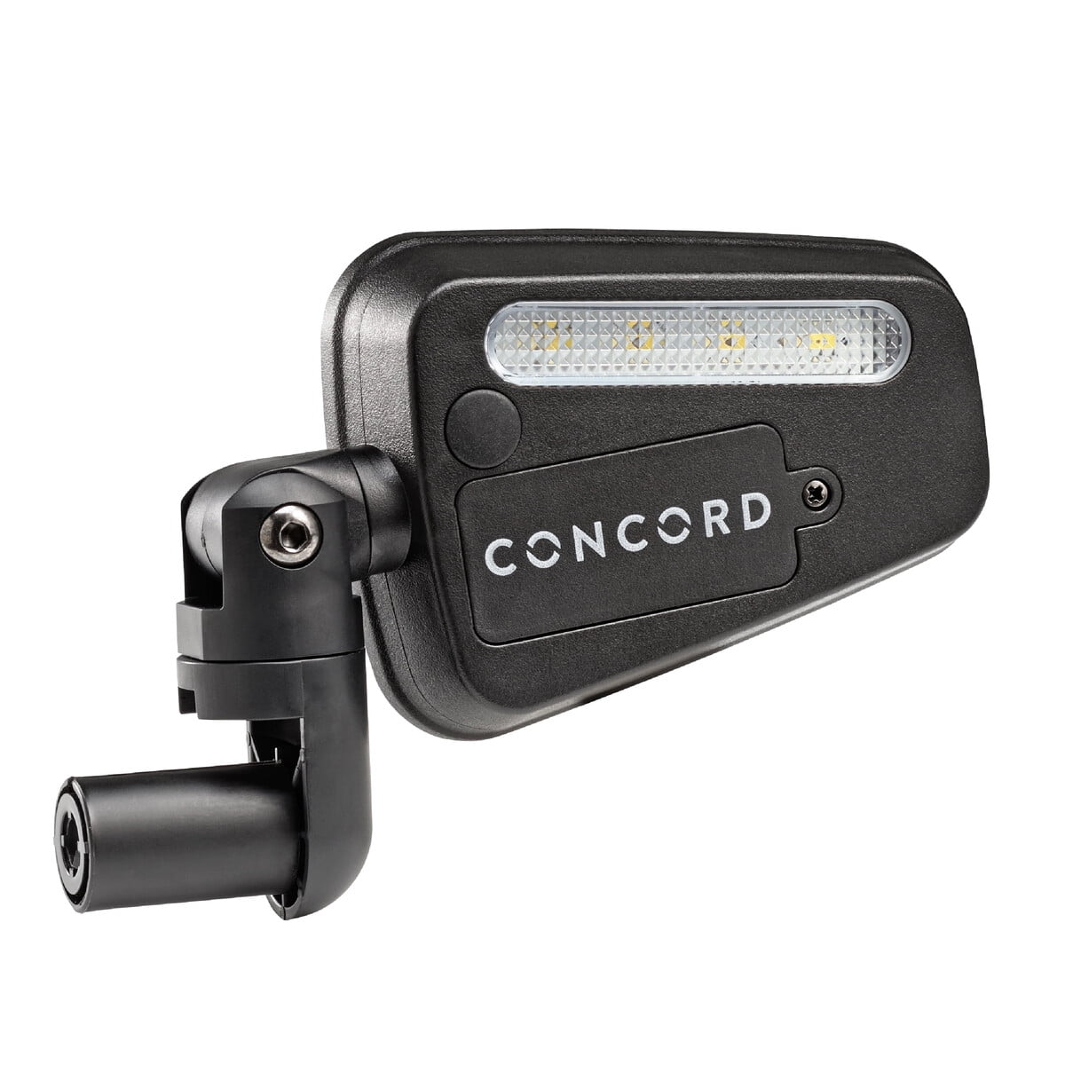 Concord Confections - Espejo Manillar Bicicleta Led Convexo Ajustable Negro