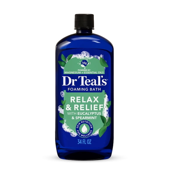Dr Teal's Baño Espumante Eucalipto Menta 34 fl oz 1005 ml