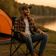 thumbnail image 4 of Pack X2 Silla Plegable Camping Silla Playa Con Portavasos, 4 of 5