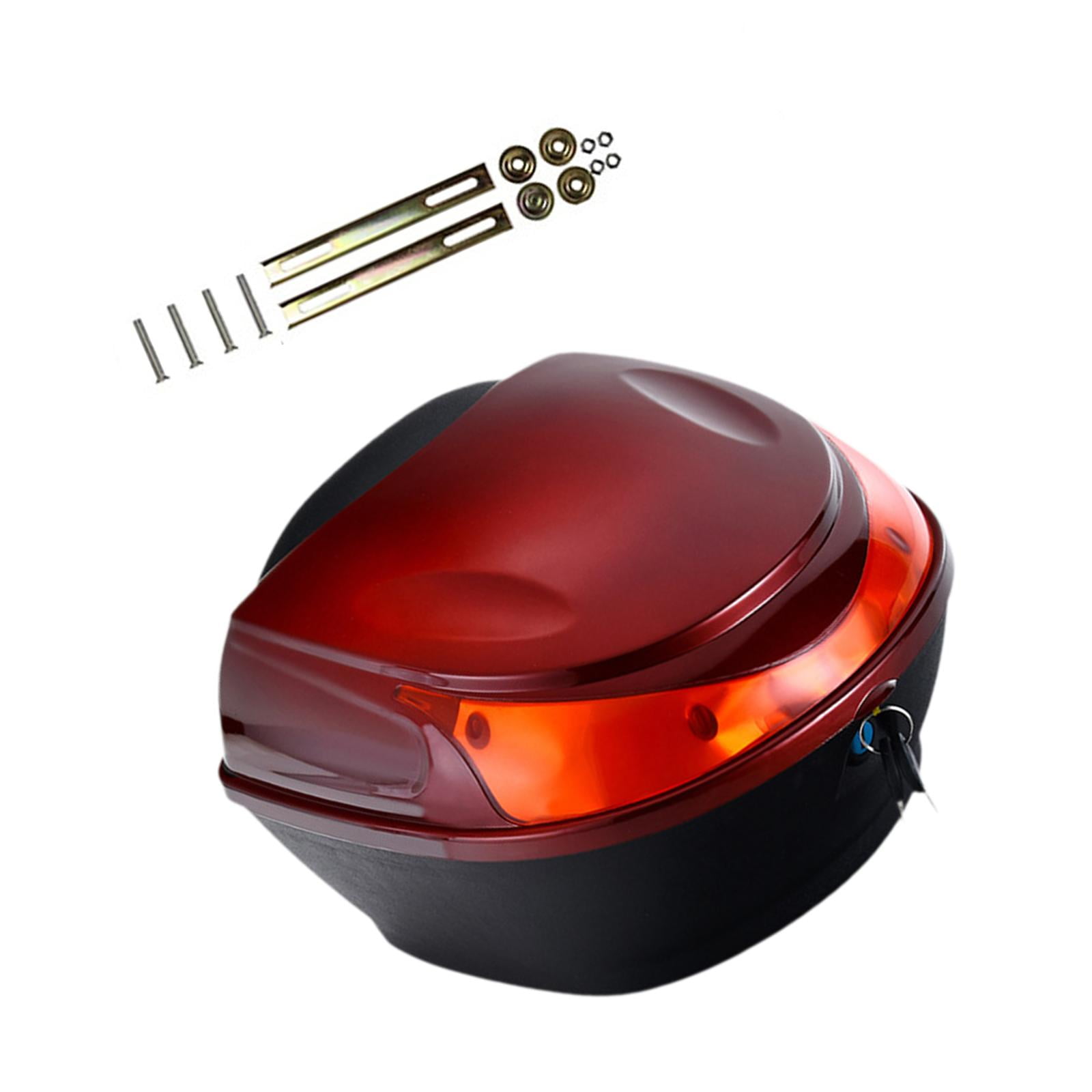 Ioensy - Baúl Para Motocicleta Baúl Trasero Para Refrigerios Estuche Para Equipo De Mantenimiento Monedero Rojo Oscuro