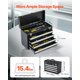 thumbnail image 2 of Caja de herramientas VEVOR Metal 52,07 cm portátil con 4 cajones y cerradura, 2 of 9