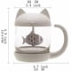 thumbnail image 3 of Taza de té BignoseDeer, bonita taza de vidrio con infusor de pescado, 250 ml, 3 of 8
