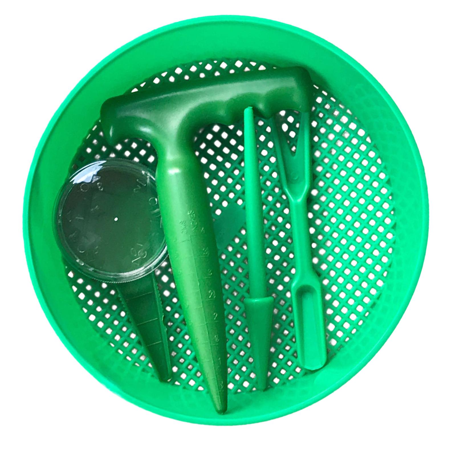 Ioensy - Tamiz De Jardín, Herramienta De Jardinería Verde, Tamiz De Jardinería Para Filtrar Piedra De Tierra, 5 Piezas