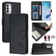 thumbnail image 5 of Funda tipo cartera FOXDOCK para Motorola MOTO G 5G 2022 con soporte, ranuras, RFID, diseño de gato, 5 of 5