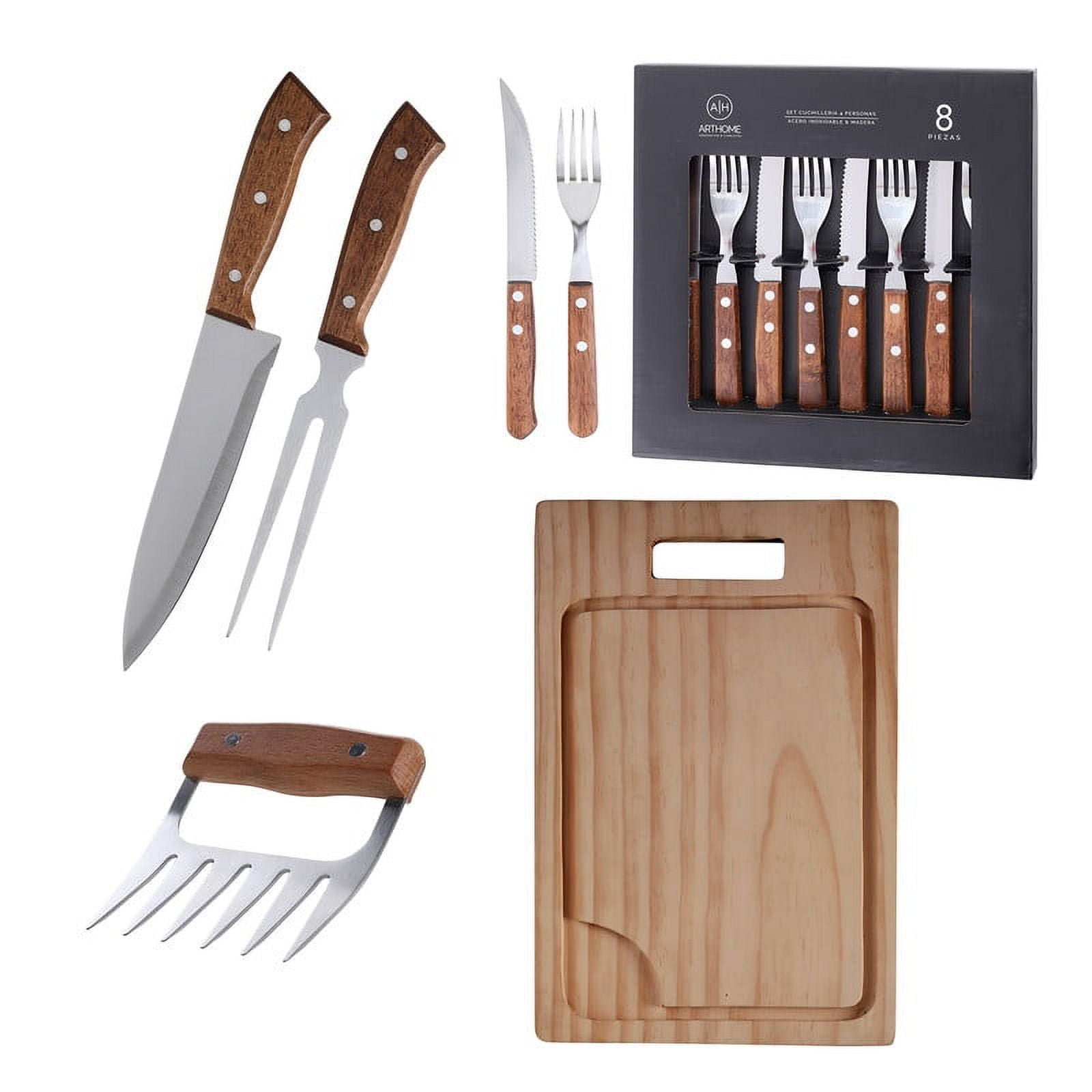 Set Parrilla 12 Piezas Acero Inoxidable Arthome Par21