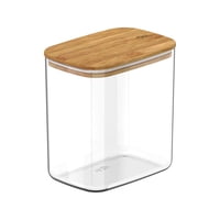 Ou - Contenedor Hermético Bambú Keep Rectangular 1,5 Lt Transparente