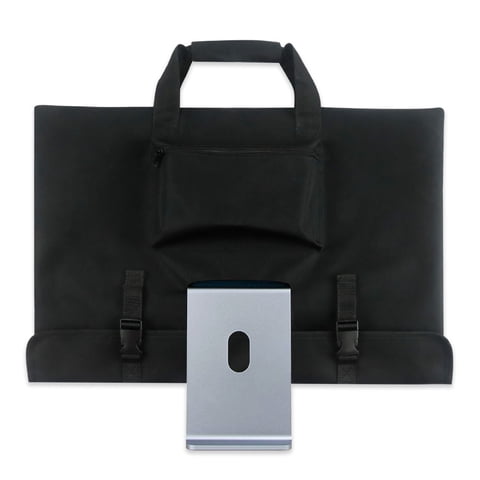 Xusx111 - Travel Carrying Case Para 24'' Computadora De Escritorio, Tela De Nylon Con Forro De Terciopelo Integrado Bolsa De Escritorio De La Computadora Cubierta De Polvo (Negro)