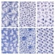 thumbnail image 2 of Calcomanías De Arte De Cerámica Papel De Transferencia De Flores Pegatina Azul Bajo Vidriado DIY, 2 of 5