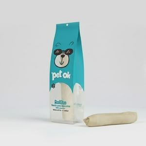 Pet Ok - Huesito Blancos Tipo Rollito Para Perro Grande Pack 2 Unidades