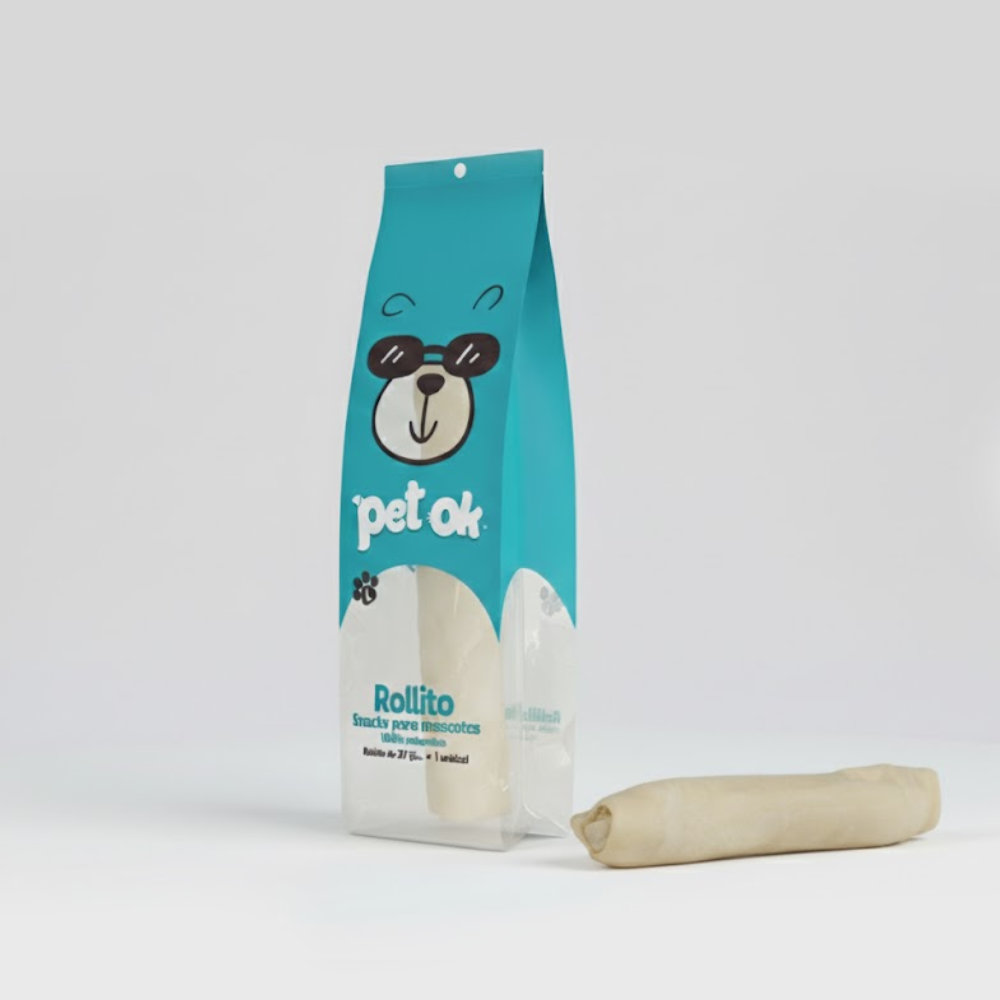Pet Ok - Huesito Blancos Tipo Rollito Para Perro Grande Pack 2 Unidades