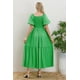 thumbnail image 3 of Vestido Largo Mujer Manga Globo Corta Cuello V 3345, 3 of 3