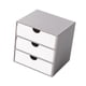 thumbnail image 5 of 1:12 Armario Para Casa De Muñecas Decoración Para Casa De Muñecas Archivador De Escritorio En Miniatura Cajón Gris Y Blanco, 5 of 5