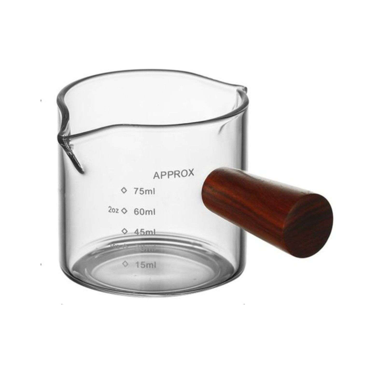 Oem - Taza Medidora Vidrio Vaso Medidor Cafe Leche 75ml