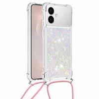 Funda Foxdock Para Samsung Galaxy S26 Edge Con Cuerda Ajustable, Brillo Líquido, Protección Antigolpes Y Lente – Ideal Para Regalo