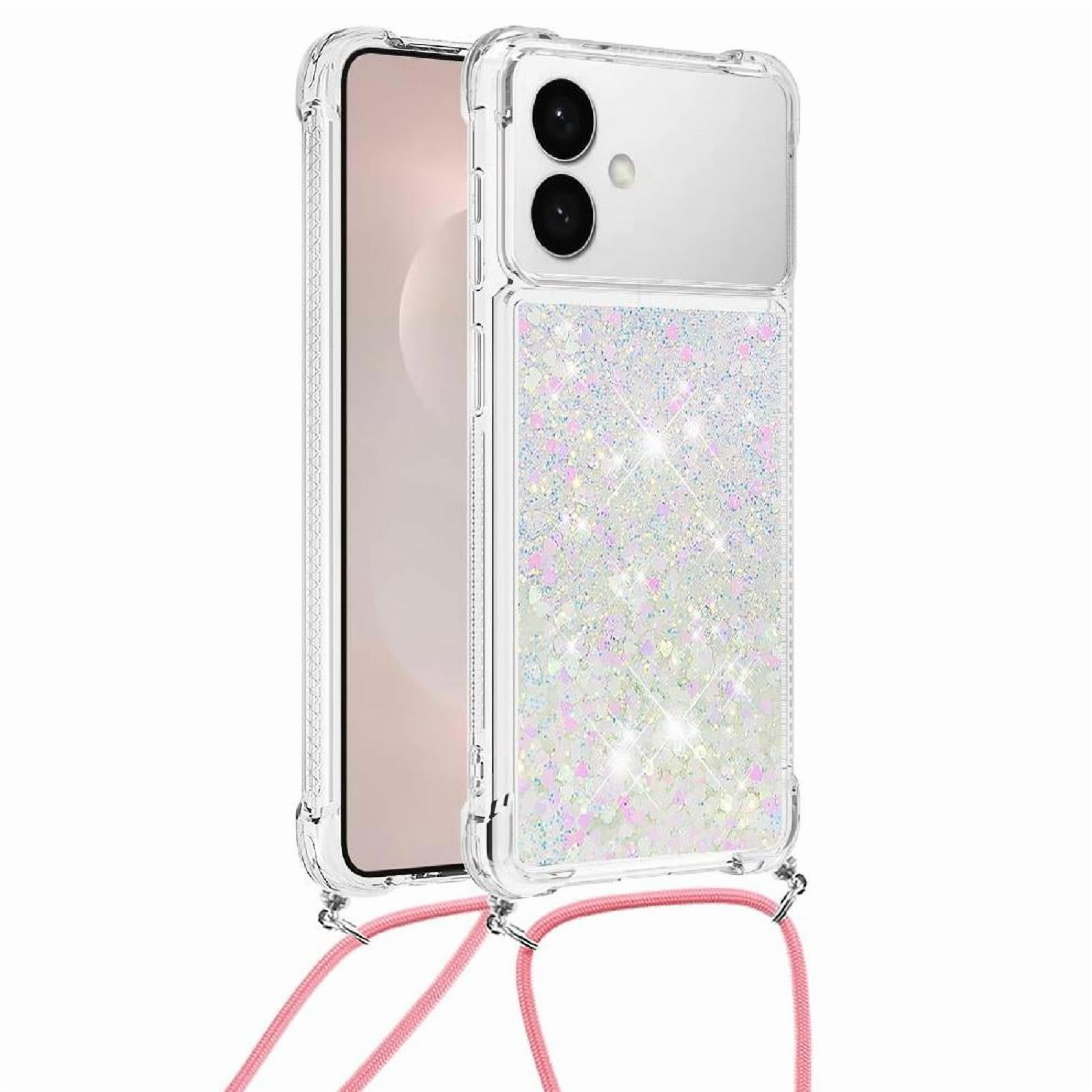 Funda Foxdock Para Samsung Galaxy S26 Edge Con Cuerda Ajustable, Brillo Líquido, Protección Antigolpes Y Lente – Ideal Para Regalo