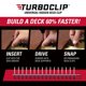 thumbnail image 3 of Sujetadores ocultos para terrazas TurboClip 89280 – Pack de 800, espacio estrecho, 3 of 9