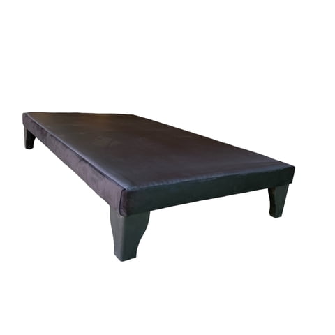 Muebles Barcelona - Base De Cama Europea 1.5 Plazas Felpa Negro