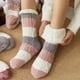 thumbnail image 3 of Calcetines cálidos para mujer, medias a rayas, de invierno, suaves, bonitos y gruesos, para el suelo, zapatillas de casa, 3 of 5