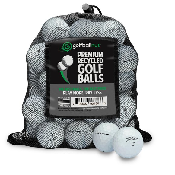 Bolas de Golf GolfBall Nut AVX Recicladas 24 Unidades Blanco