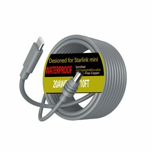 Cable De Alimentación Qrfaq Starlink Mini Usb-C A Dc De 100 W, 3 M, Resistente Al Agua
