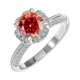 thumbnail image 1 of Anillos de Moissanita de Oro Blanco de 18K de 1 Quilate para Mujer Regalo Color D VVS1 Anillos de Diamante Anillos de Plata Esterlina S925 Joyería Anillos de Compromiso de Moissanita con Certificado, 1 of 8